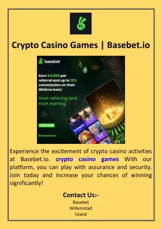 Crypto Casino Games  Basebet.io