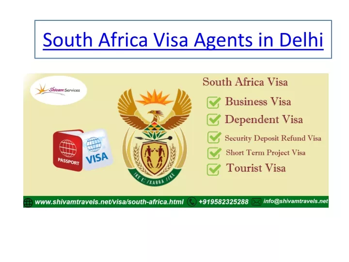 south africa visa agents in delhi