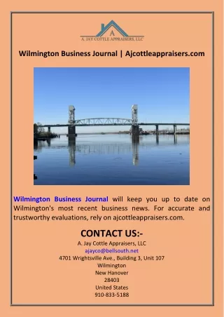 Wilmington Business Journal  Ajcottleappraisers.com