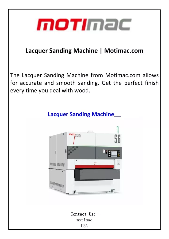 lacquer sanding machine motimac com