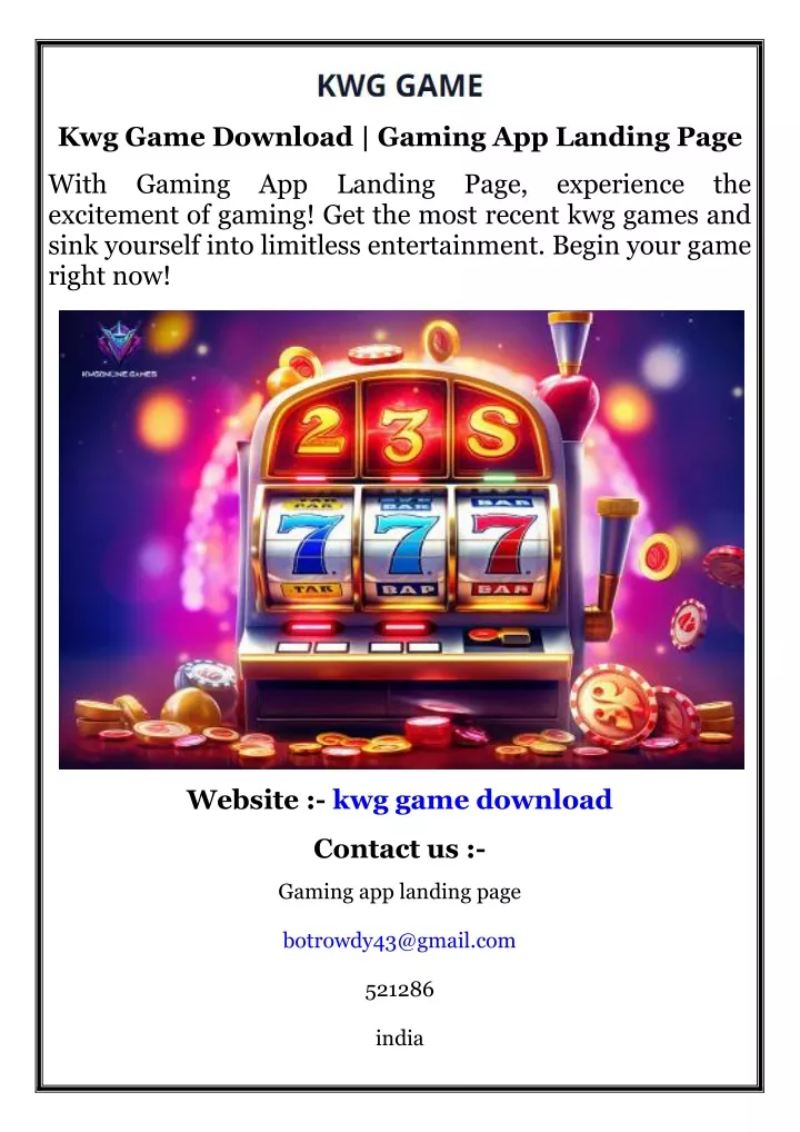 kwg game download gaming app landing page