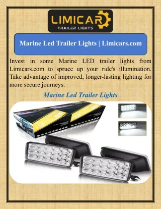 Marine Led Trailer Lights   Limicars.com