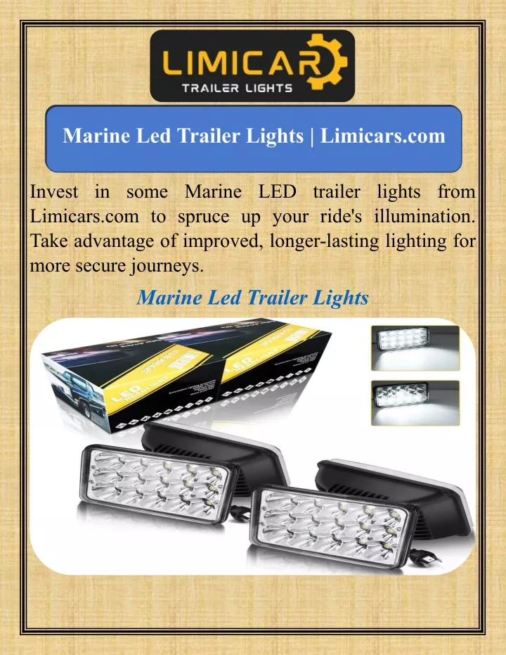PPT - Marine Led Trailer Lights Limicars.com PowerPoint Presentation ...