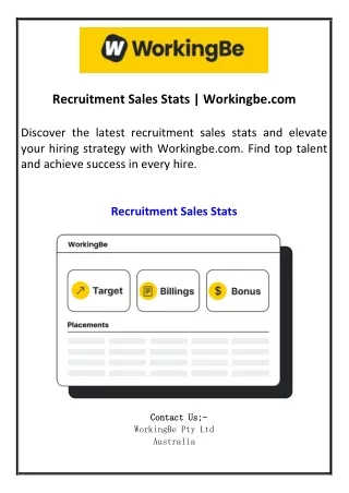 Recruitment Sales Stats  Workingbe.com