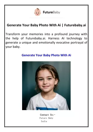 generate your baby photo with ai futurebaby ai