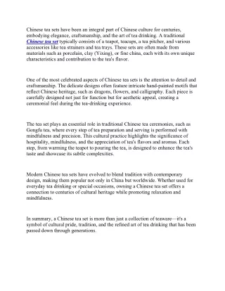 TheEleganceofTraditionExploringtheChineseTeaSet