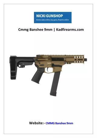 Cmmg Banshee 9mm  Kadfirearms.com