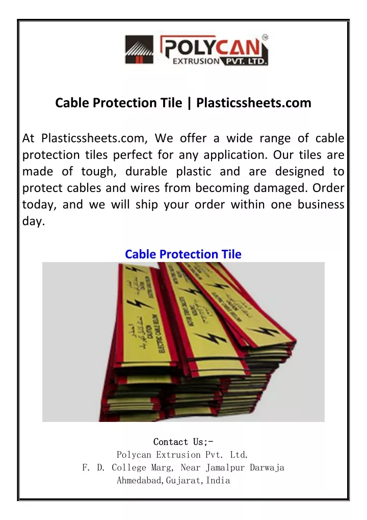 cable protection tile plasticssheets com