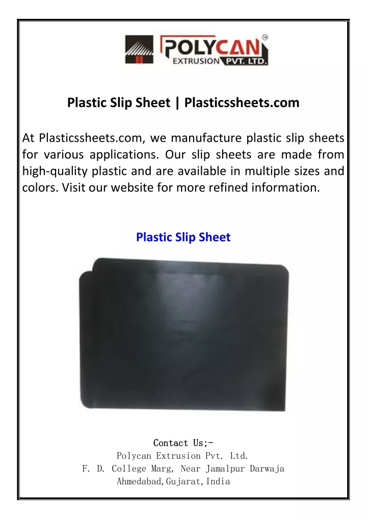 plastic slip sheet plasticssheets com