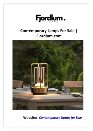 contemporary lamps for sale fjordlum com