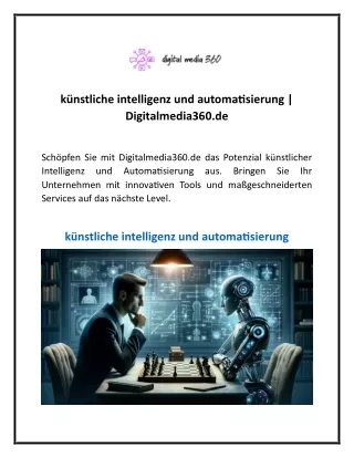 künstliche intelligenz und automatisierung | Digitalmedia360.de