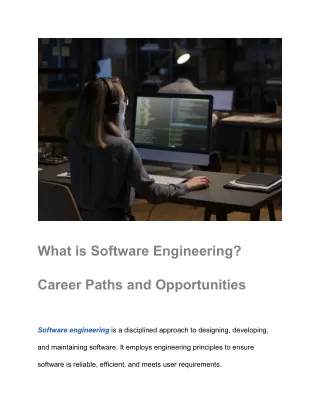 What is Software Engineering_ Career Paths and Opportunities