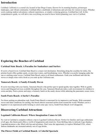 Carlsbad, California: All You Need to Know for Your Visit