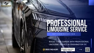 Boost Your Career with Professional Limousine Service in Washington DC