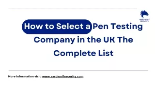 How to Select a Pen Testing Company in the UK The Complete List - Aardwolf Security