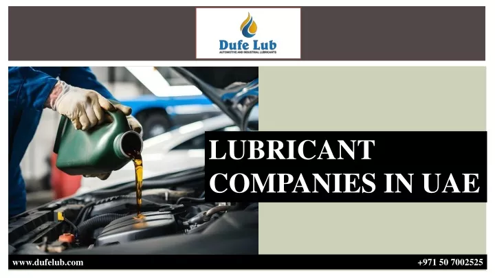 lubricant companies in uae