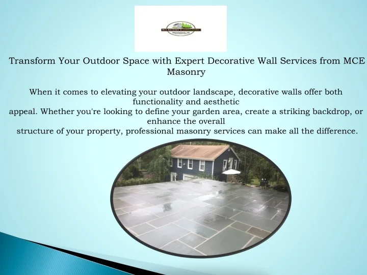 PPT - Transform Your Outdoor Space with Expert Decorative Wall Services ...