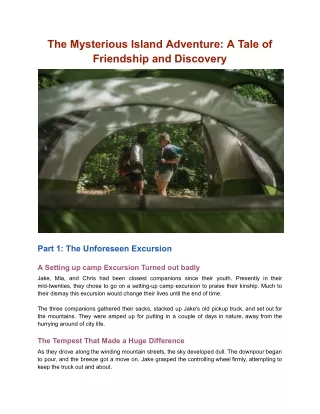 the mysterious island adventure a tale