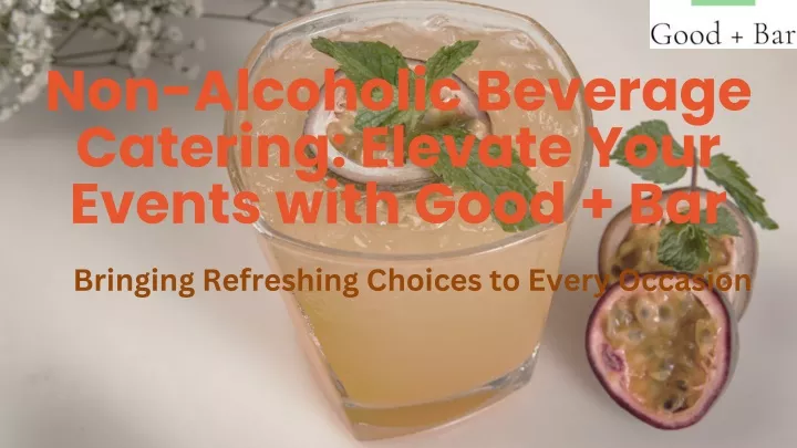 non alcoholic beverage catering elevate your