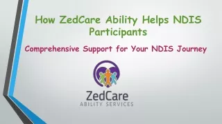 How ZedCare Ability Helps NDIS Participants