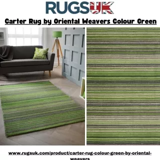 Carter Rug by Oriental Weavers Colour Green