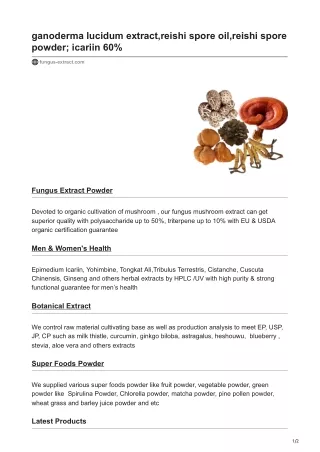 fungus-extract.com-ganoderma lucidum extractreishi spore oilreishi spore powder icariin 60 (1)