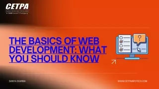 the basics of web development what you should know