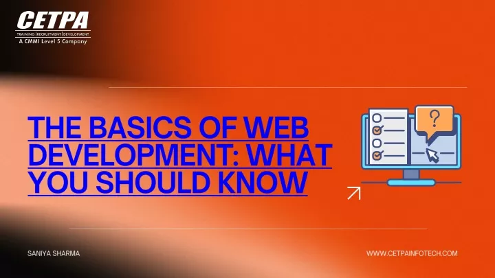 the basics of web development what you should know