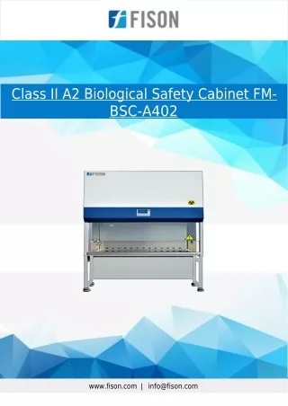 Class II A2 Biological Safety Cabinet 370 kg