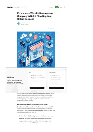 Ecommerce Website Development Company in Delhi: Elevating Your Online Business