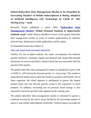 global subscriber data management market
