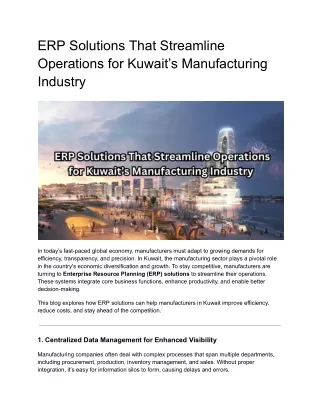 erp solutions that streamline operations