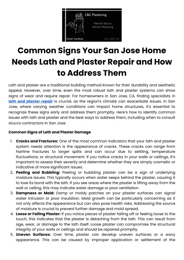 common signs your san jose home needs lath