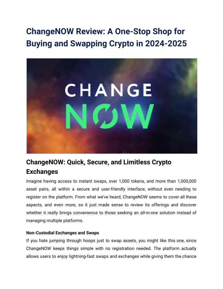 changenow review a one stop shop for buying