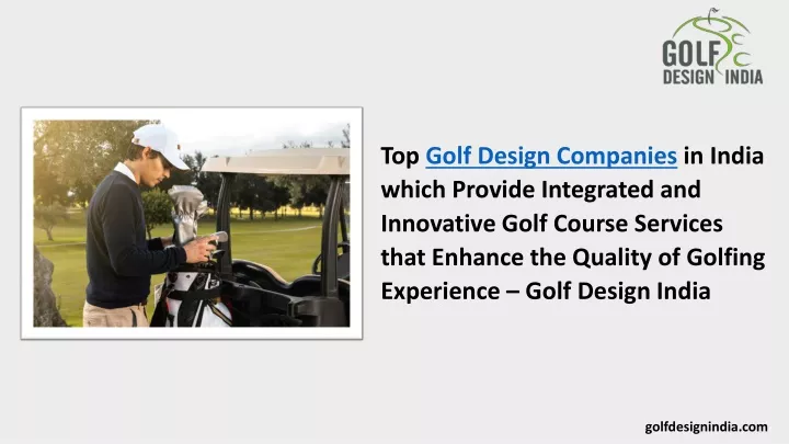 top golf design companies in india which provide