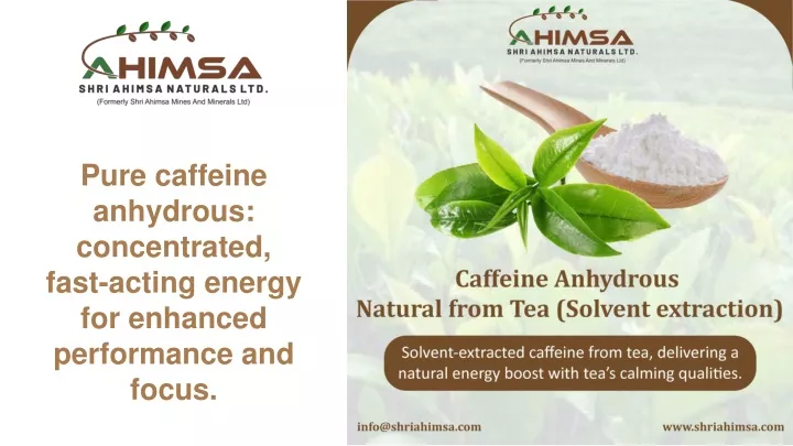 pure caffeine anhydrous concentrated fast acting