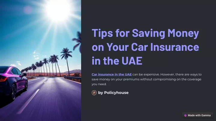 tips for saving money on your car insurance