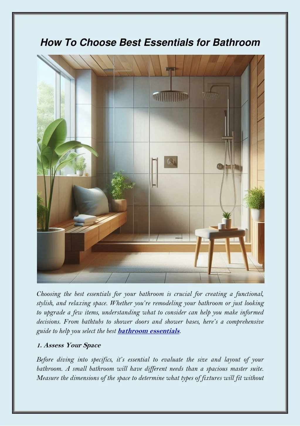 PPT - How To Choose Best Essentials for Bathroom PowerPoint ...