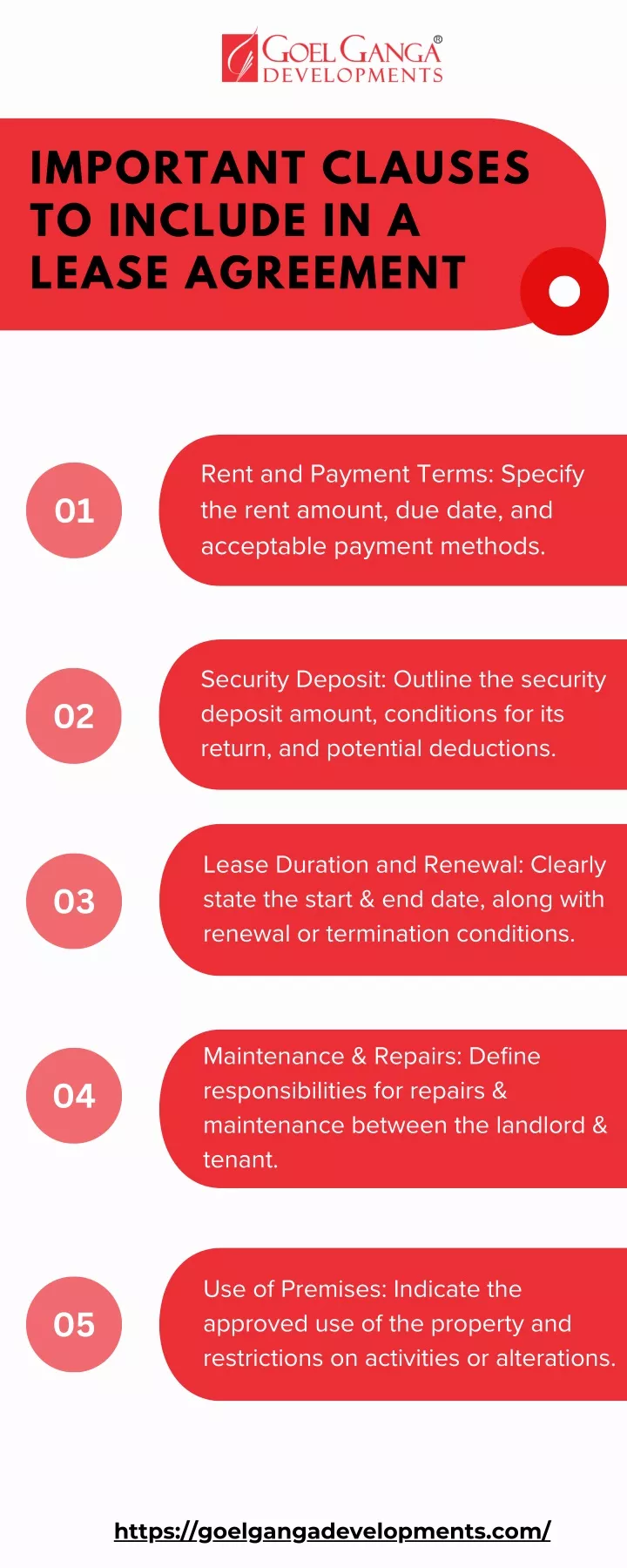 important clauses to include in a lease agreement