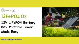 12V LiFePO4 Battery Kit- Portable Power Made Easy