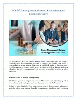 Wealth Management Matters: Protecting your Financial Future