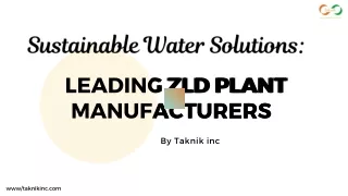 Leading ZLD Plant Manufacturer