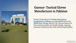 Garmor Tactical Gloves Manufacturer in Pakistan