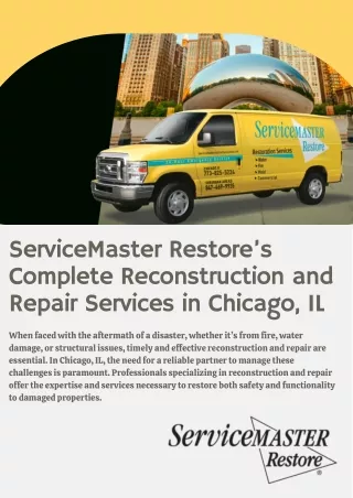 ServiceMaster Restore’s Complete Reconstruction and Repair Services in Chicago, IL