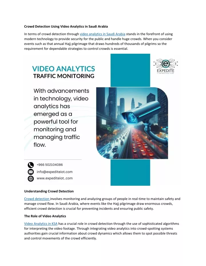 crowd detection using video analytics in saudi