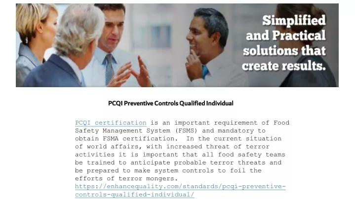 pcqi preventive controls qualified individual