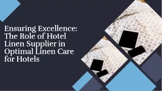 Linen Care for Hotels