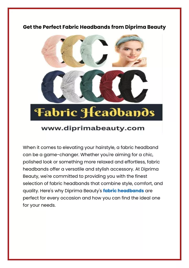 get the perfect fabric headbands from diprima