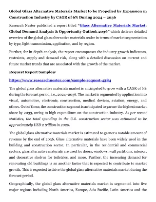 global glass alternative materials market