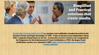 SFI Certification